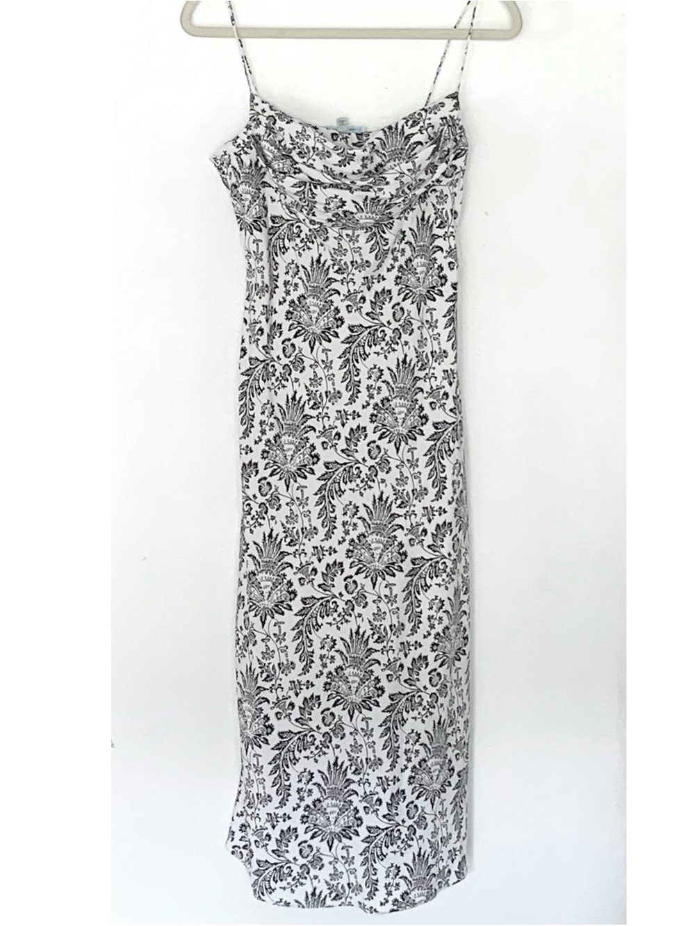 Vintage Y2K 90s Fiore di Zucca Silk Paisley Floral Drape Slip Dress Fairycore